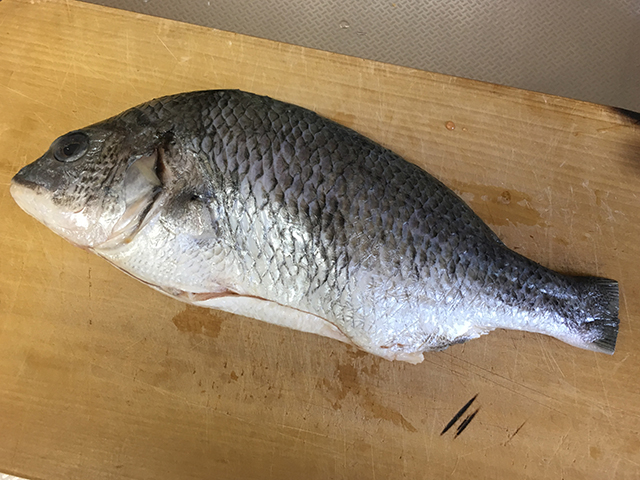 下準備、魚の中華風野菜あんかけ