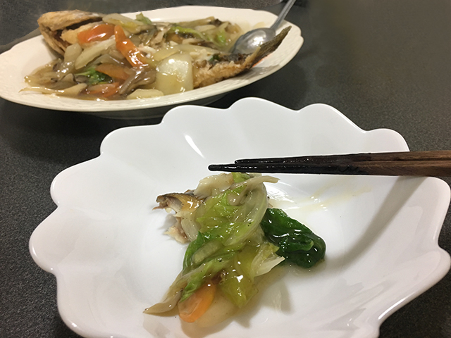 魚の中華風野菜あんかけ｜釣果メシ