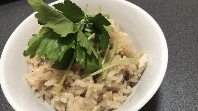 釣れた魚で炊き込みごはん