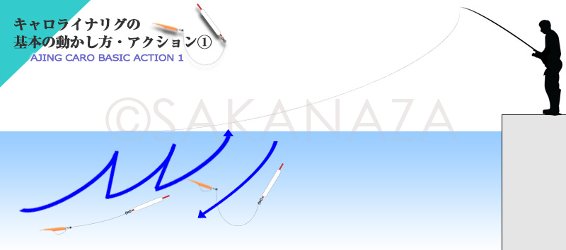 動かし方①|アジング、キャロライナリグ、使い方