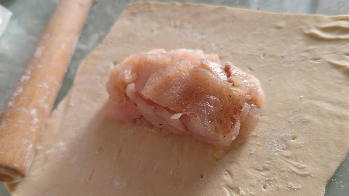 パイシートで包む|白身魚のオニオンチーズパイ,レシピ,釣果メシ