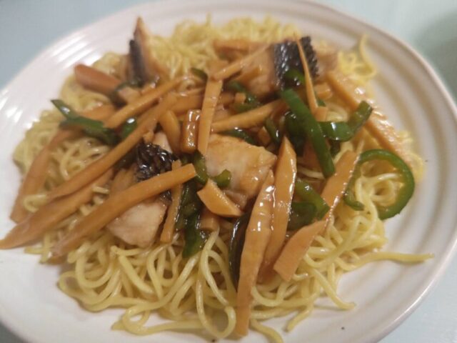 魚の鱔魚意麺風オ甘酢あんかけ焼きそば,レシピ,釣果メシ