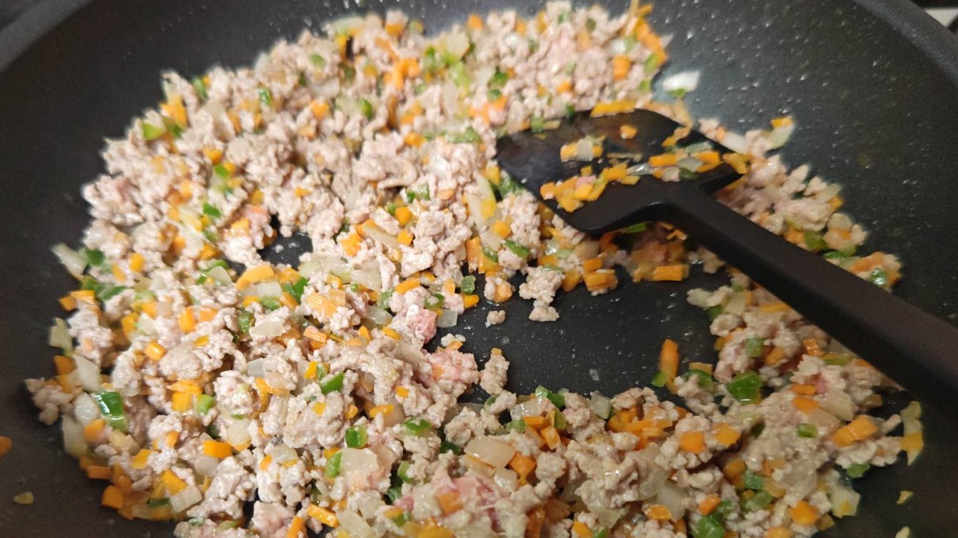炒める|魚入りガパオライス,レシピ,釣果メシ