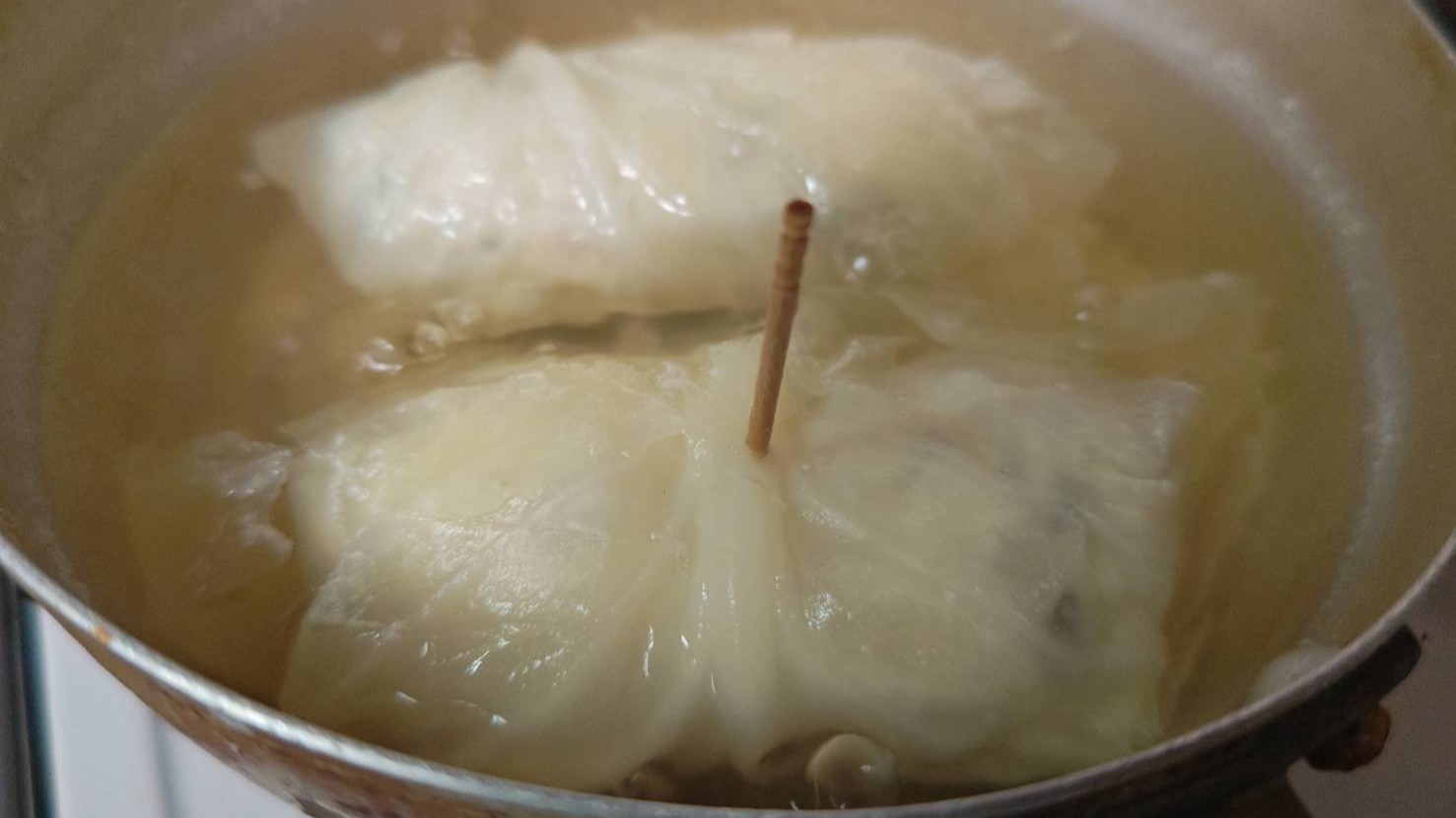 スープで煮る｜白身魚のロールキャベツ,つくり方,レシピ,釣果メシ