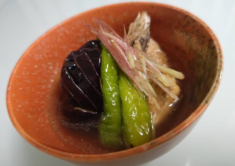 アジと茄子と万願寺唐辛子の揚げ出し|アジ料理,おすすめ,レシピ,釣果メシ