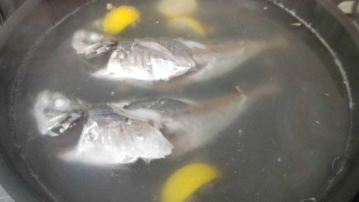 茹で上がり|アジの塩ゆで・花柚仕立て,レシピ,つくり方,釣果メシ