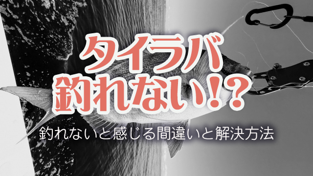 タイラバ,釣れない,解決方法