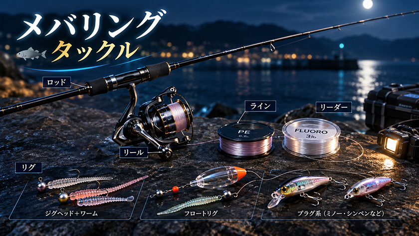 メバリング,タックル,仕掛け,リグ